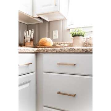 Hickory Hardware Solid Core Kitchen Cabinet Pulls, Luxury Cabinet Handles, Hardware for Doors & Dresser Drawers, 12 Inch Hole Center, Champagne Bronze, Skylight Collection(Pack of 1)