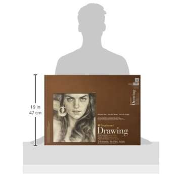 Strathmore 400-8 400 Series Drawing Pad, 18"x24", Ivory/Cream, 24 Sheets, Medium