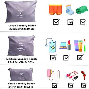 Travel Smart with GUIFIER Packing Cubes - 6 Set