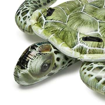 INTEX Realistic Sea Turtle Inflatable Pool Float: Animal Pool Toy for Kids – 2 Heavy-Duty Handles ...