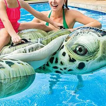 Intex Sea Turtle Inflatable Pool Float for Kids 75" x 67"