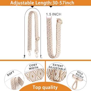 Purse Strap Replacement Crossbody Strap Replacement Straps for Handbags Purses Straps Wide Shoulder Strap Adjustable Canvas Straps Replacement Belts