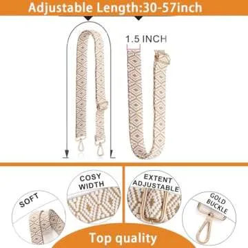 Purse Strap Replacement Crossbody Strap Replacement Straps for Handbags Purses Straps Wide Shoulder Strap Adjustable Canvas Straps Replacement Belts