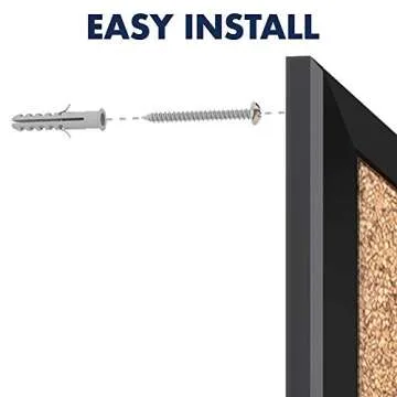 Quartet Cork Board, Bulletin Board, 3' x 2' Corkboard, Black Frame (2303B)