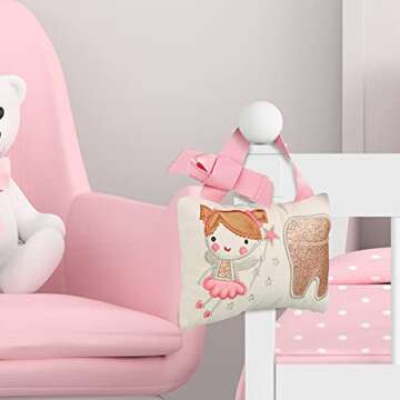Qunclay Tooth Fairy Pillow for Kids Keepsake Gift