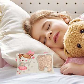Qunclay Tooth Fairy Pillow for Kids Keepsake Gift