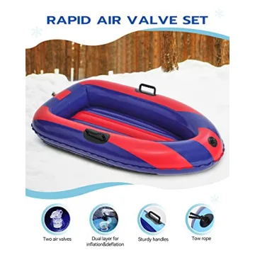 QPAU Inflatable Snow Sled for Fun Winter Adventures