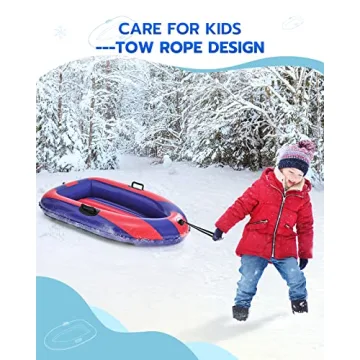 QPAU Inflatable Snow Sled for Fun Winter Adventures