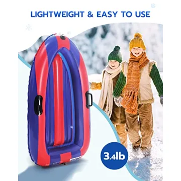 QPAU Inflatable Snow Sled for Fun Winter Adventures