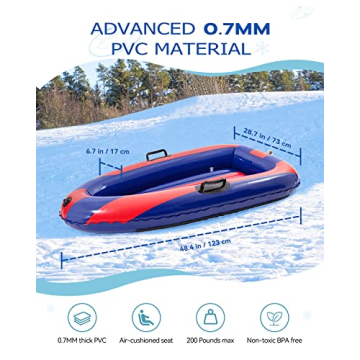 QPAU Inflatable Snow Sled for Fun Winter Adventures