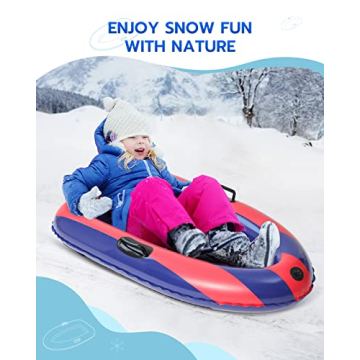 QPAU Inflatable Snow Sled for Fun Winter Adventures