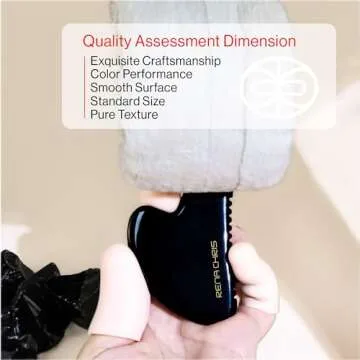 Rena Chris Gua Sha Facial Tool - Natural Obsidian for Relaxation