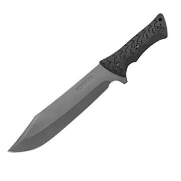 Schrade Delta Class Leroy Fixed Blade with High Carbon Stainless Steel Bowie Blade for Outdoor Activities
