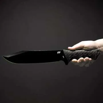 Schrade Delta Class Leroy Fixed Blade with High Carbon Stainless Steel Bowie Blade for Outdoor Activities