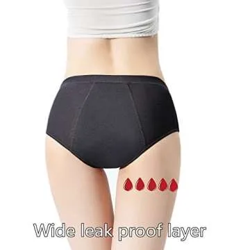 ZVZK Period Underwear Heavy Flow Absorbent Leak Proof Panties