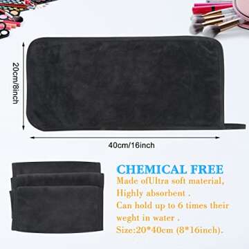 SUNLAND Microfiber Face Makeup Remover Cloths Reusable Facial Cleaning Towel Ultra Soft Washcloths 8...