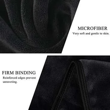 SUNLAND Microfiber Face Makeup Remover Cloths Reusable Facial Cleaning Towel Ultra Soft Washcloths 8inchx16inch Black 3Pack