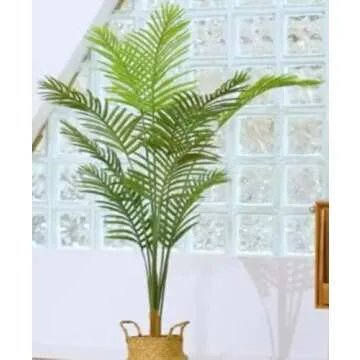 Artificial Areca Palm Tree Guaranteed Quality 5 Foot with 17 Branches A Bushy Look Date Phoenix Coconut Florida California