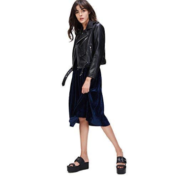 LY VAREY LIN Women's Faux Leather Motorcycle Jacket - Stylish & Comfortable