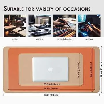 Compact Dual Sided Desk Mat for Home and Office