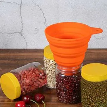 KongNai Collapsible Silicone Funnel Set for Kitchen Use