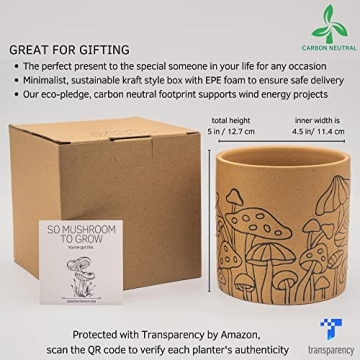 BASE ROOTS Mushroom Planter: Whimsical Ceramic Design for Any Space