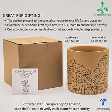 BASE ROOTS Mushroom Planter: Whimsical Ceramic Design for Any Space