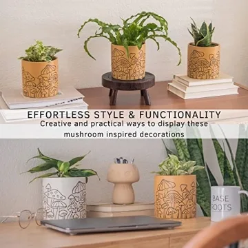 BASE ROOTS Mushroom Planter: Whimsical Ceramic Design for Any Space