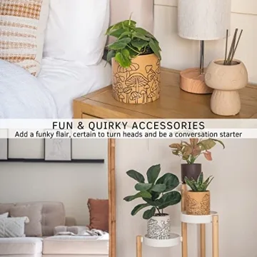 BASE ROOTS Mushroom Planter: Whimsical Ceramic Design for Any Space