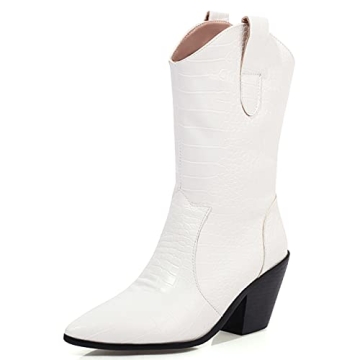 Erocalli White Cowgirl Boots: Stylish & Comfortable Western Boots for Women