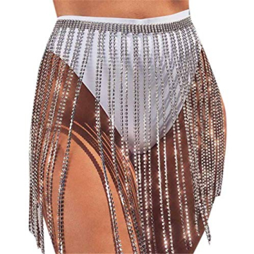 Barode Crystal Tassel Body Chains Belly Dance Skirts Rhinestones Sexy Bikini Summer Beach Hip Waist ...