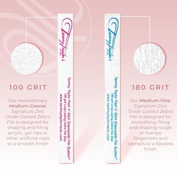 Tammy Taylor Nail Files 100/180 Grit | Peel and Stick Quality