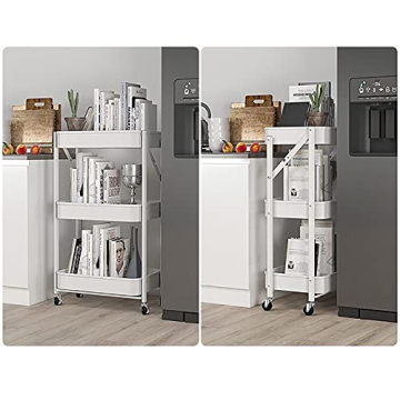 Foldable 3 Tier Cart for Stylish and Functional Storage