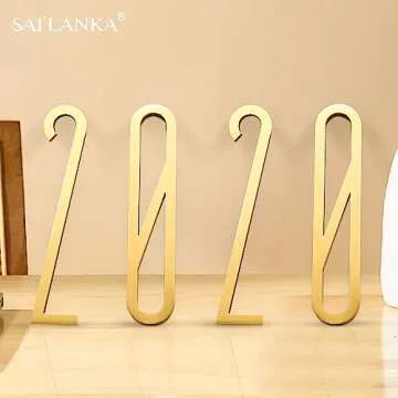 SAILANKA 2.8 Inch Durable Brass House Numbers for Outdoor Use