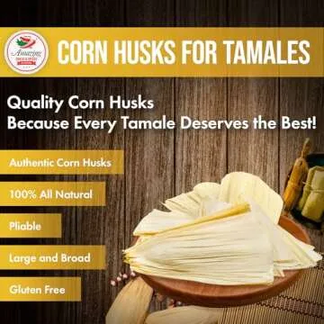 Natural Corn Husks for Authentic Tamales - 1 LB Pack