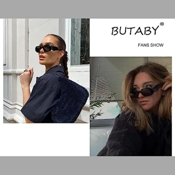 BUTABY Trendy Rectangle Sunglasses for Every Occasion