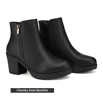 DREAM PAIRS Women's Chunky Heel Ankle Boots Stylish Comfort