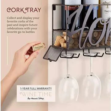 Stylish Champagne Kitchen Mounted Storage Solution