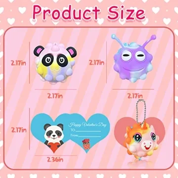 Valentine's Day Fidget Ball Gift Set for Kids 30 Pack