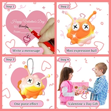 Valentine's Day Fidget Ball Gift Set for Kids 30 Pack