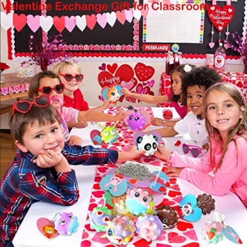 Valentine's Day Fidget Ball Gift Set for Kids 30 Pack
