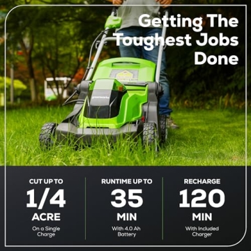 Effortless Greenworks 40V Cordless Lawn Mower for Your Yard