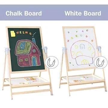 QZMTOY Kids Art Easel - Adjustable Standing Art Set