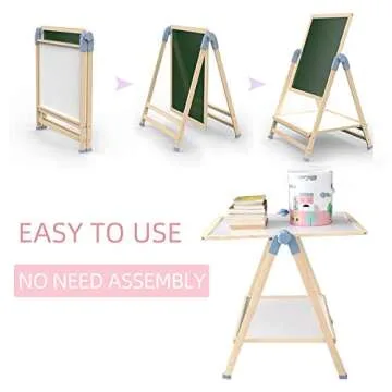 QZMTOY Kids Art Easel - Adjustable Standing Art Set