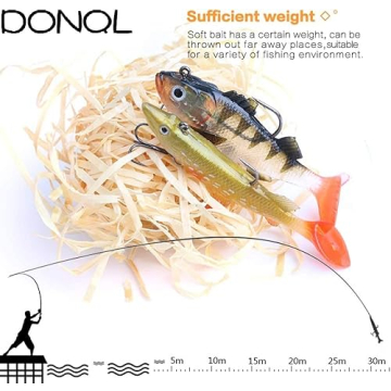 DONQL 10Pcs Soft Fishing Lures for All Anglers