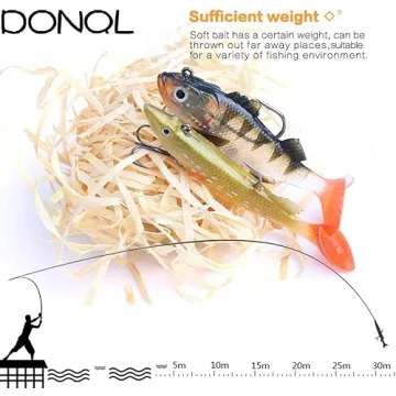 DONQL 10Pcs Soft Fishing Lures for All Anglers