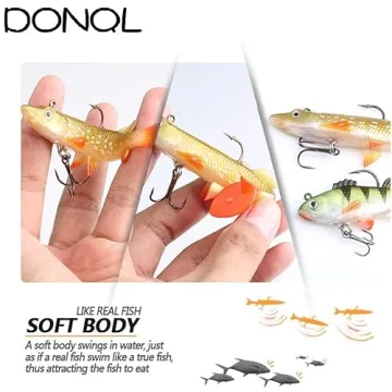 DONQL 10Pcs Soft Fishing Lures for All Anglers