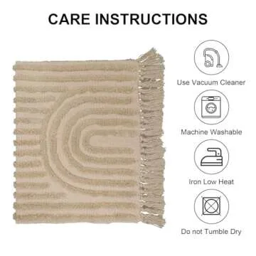 Stylish LEEVAN Boho Runner Rug - Washable & Durable