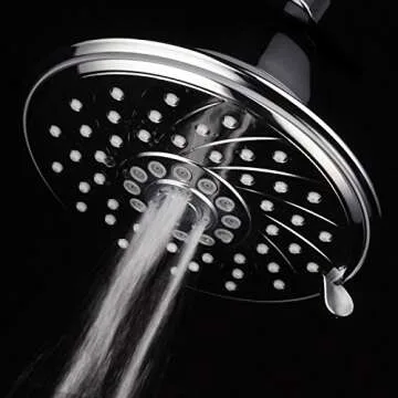 HOTEL SPA - Shower Head High Pressure with Shower Filter - 6 Inch Rain Shower Head - Enriched KDF, Showerhead Filter for Hard Water, 6-Setting, Ultra-Luxury, Showerspa (Chrome)