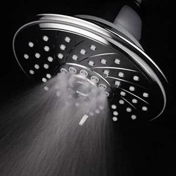HOTEL SPA - Shower Head High Pressure with Shower Filter - 6 Inch Rain Shower Head - Enriched KDF, Showerhead Filter for Hard Water, 6-Setting, Ultra-Luxury, Showerspa (Chrome)